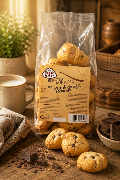 Biscotti al Latte con Gocce di Cioccolato – 200 g